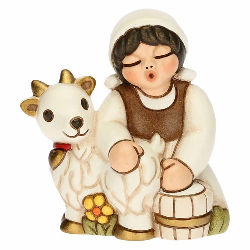 Presepe donna con capra - donna,