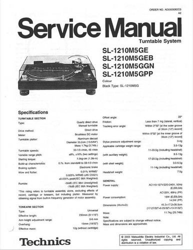 Technics 1210 m5g - 1210,