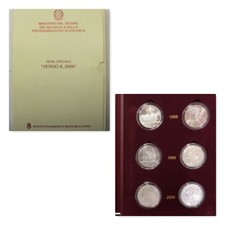 REP.ITALIANA - SERIE IN CONFEZIONE "VERSO IL 2000" - 6 MONETE -AG- FDC