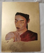 Franco Battiato Tavola Litografia “DONNA CHE PREGA”Anno 2000