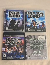 Rock Band 1 2 & 3 Track Pack PlayStation 3 PS3 lotto giochi completi bundle puliti