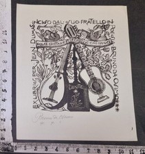 WUNDERKAMMER AN EXLIBRIS 292 - "DANTE  " - * BRUNO DA OSIMO * - X SIGNED