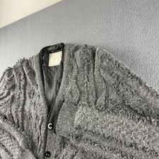 Sacai Cardigan Donna 1 Grigio Angora Lana Gotico Alternativa Strega Fata Giapponese
