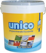 Unico, Super Resina Liquida Impermeabilizzante, Grigio, 5 Kg