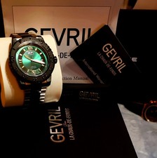 Orologio Gevril 3128B Seacloud Swiss Made subacqueo automatico edizione limitata quadrante verde