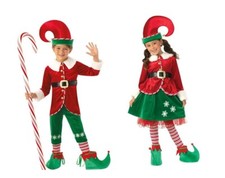 NATALE VESTITO COSTUME ELFO