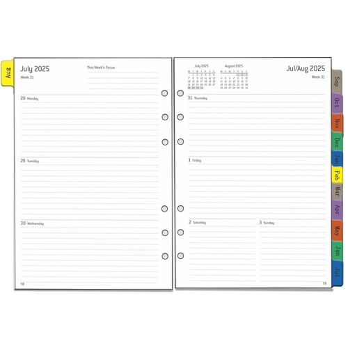 Ricambio agenda organizer 2025 - agenda,