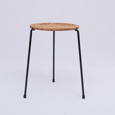 Vintage 50s Sgabello Acciaio