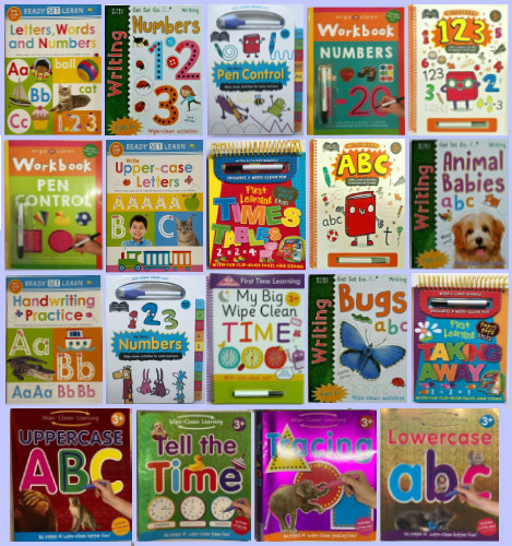 Pre school wipe clean - pre-school, wipe-clean