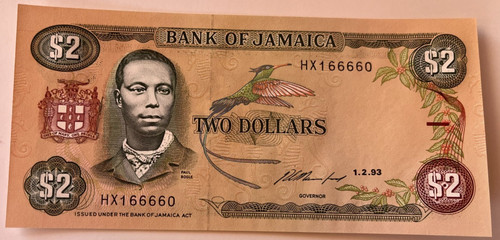 Banconota jamaica dollari - jamaica, 2
