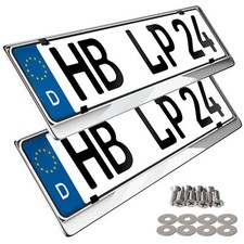 2x Supporto Portatarga Acciaio