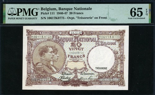Belgio 1940 1947 - 1940-1947, franchi