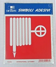 Targhetta Segnaletica Adesiva Letterfix Rossa Bianca Cartello Idrante  New 