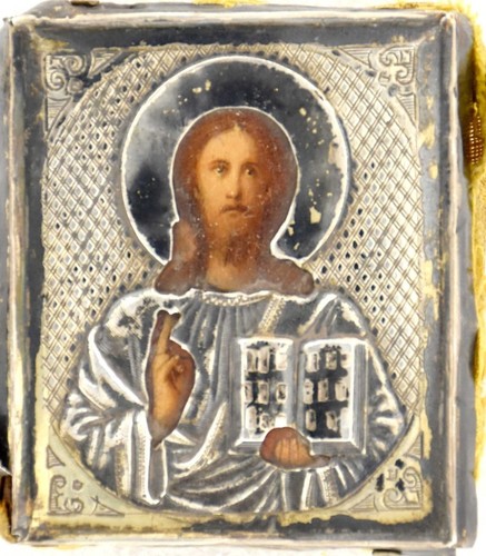 Antica icona cristo russa - antica,