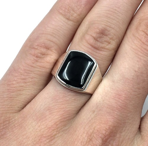Anello argento 925 onice - in,