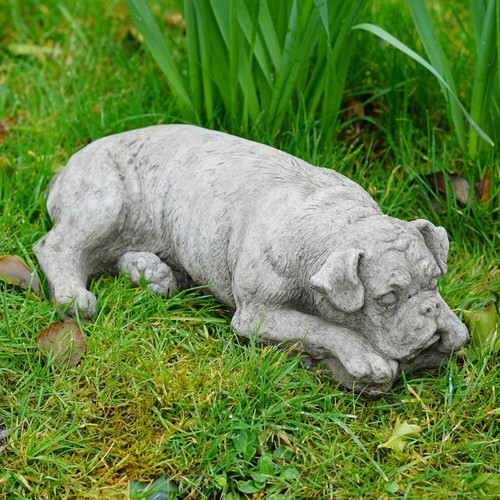 Statua pietra cane - in,