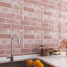 Piastrelle Adesive Bagno Rosa