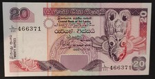 Sri Lanka biglietto da 20