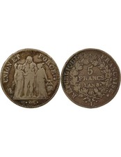France 5 Francs Argent, Union