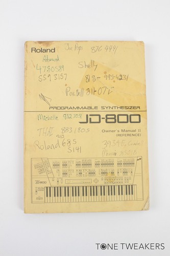 Roland 800 owner manual - roland, jd-800