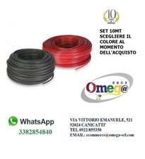 Set 10mt di Cavo Solare 6mm Rosso o Nero a scelta (FG21M21) matassina di 10mt