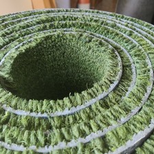 ZERBINO IN COCCO NATURALE INGRESSO CATTURA SPORCO VERDE SU MISURA