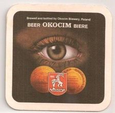 "Okocim" - vintage beer mat "Beer Bière" from Poland