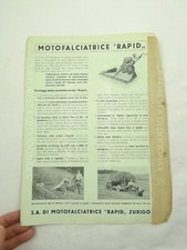 BROCHURE MACCHINA AGRICOLA VINTAGE RAPID ZURICH MOTOFACILATRICE FALCIATRICE