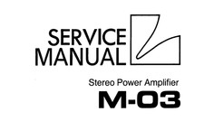 LUXMAN M-03 Schematic Service