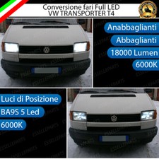 CONVERSIONE FARI FULL LED VW TRANSPORTER T4 18000 LUMEN 6000K BIANCO CANBUS