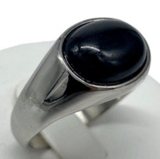 Anello uomo pietra nera di