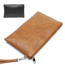 Borsello a mano da uomo busta con laccetto sottile capiente casual con tasca