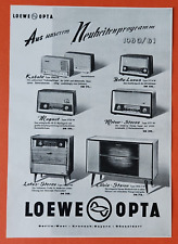 B92. Loewe Opta Stereo Radio Neuheiten Tischempfänger Werbung Reklame 1960