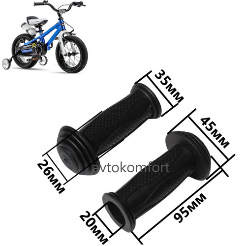 Coppia manopole manubrio nero - manopole,