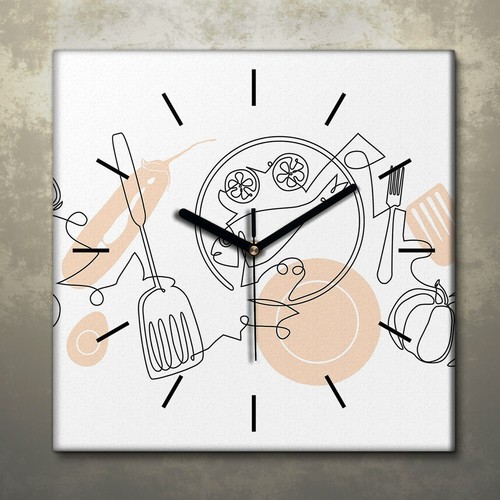 Quadro soggiorno tela - soggiorno, orologio