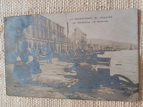 Cartolina antica teremoto - cartolina,