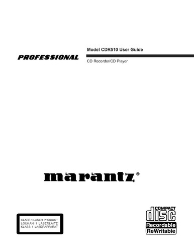 Marantz cdr510 registratore - marantz,