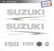 Adesivi motore marino fuoribordo bianco Suzuki 150 cv four stroke 2018 stickers