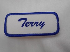 TERRY USATO SERIGRAFIA VINTAGE CUCITO SU NOME TOPPA ETICHETTE COLORI ASSORTITI 