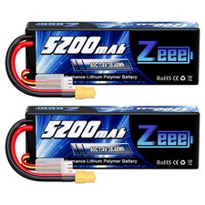 2x Zeee 7,4 V 5200 mAh 2 S