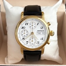 Orologio Uomo Montblanc Meisterstuck Star 4810 Placcato Oro 7001 Cronografo 38mm