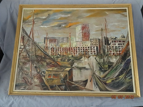 Quadro surrealista porto - quadro,