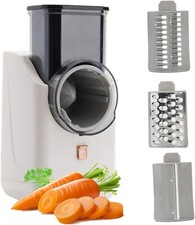 Grattugia Elettrica 3 in 1 Formaggio Affettaverdure 6 Lame Intercambiabili