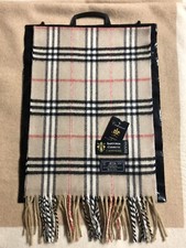 Sciarpa fantasia tartan scozzese sfondo beige made in italy