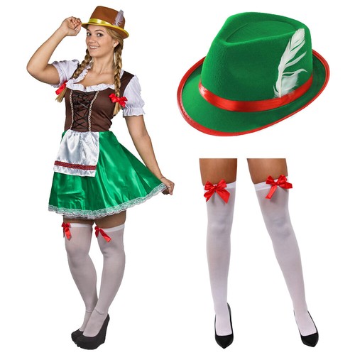 Costume bavarese donna verde - costume, e