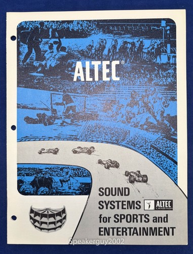 Brochure vintage altec lansing - vintage,