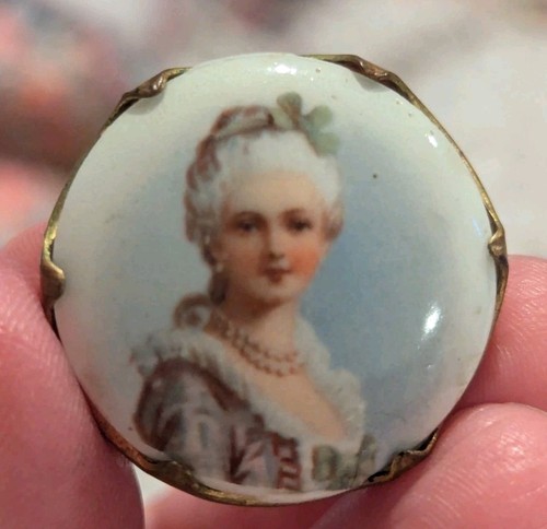 Spilla antica ceramica - spilla, in