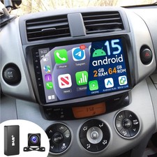 DAB+ 64GB Android 15 Autoradio Apple Carplay per Toyota RAV4 2007-2012 Navigatore +KAM