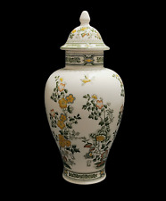 Vaso in ceramica vintage alto 32 cm potiche con coperchio decorativo da interno