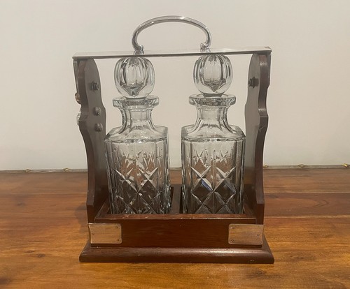Vintage style wooden and metal - and,